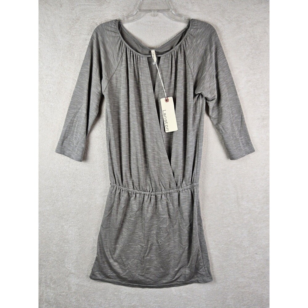 Langston Women's 3/4 Sleeve Wrap Front Mini Dress Size M